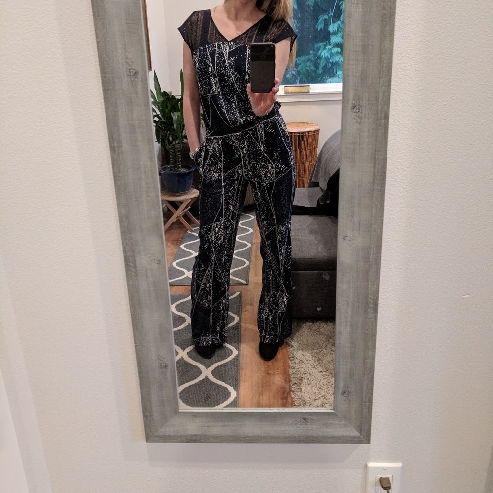 Blue jump suit